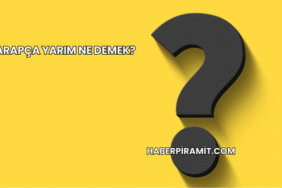 Arapça Yarım Ne Demek?