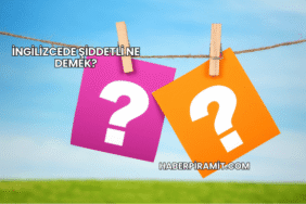 İngilizcede Şiddetli Ne Demek?